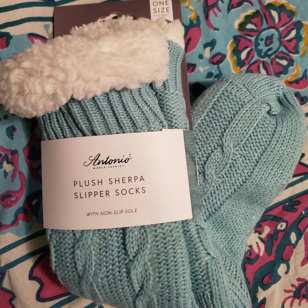 Plush Sherpa Slipper Socks